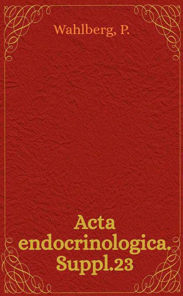 Acta endocrinologica. Suppl.23 : The effect of the thyrotropic hormone on thyroid function