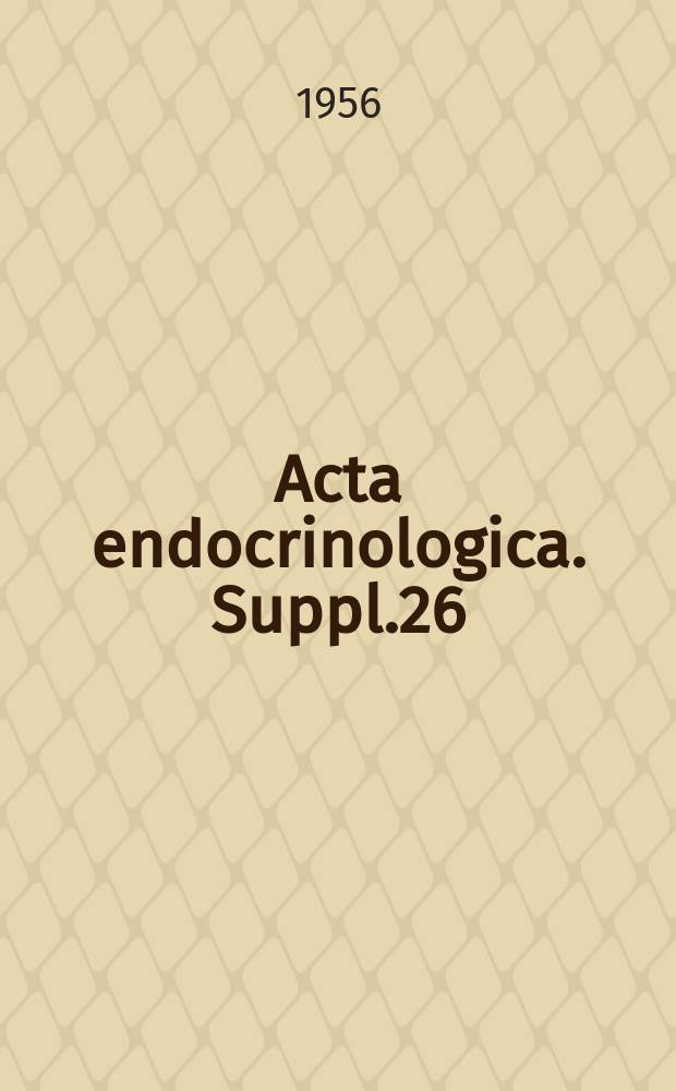 Acta endocrinologica. Suppl.26 : Endometrial biopsy studies in reproductively norma cattle