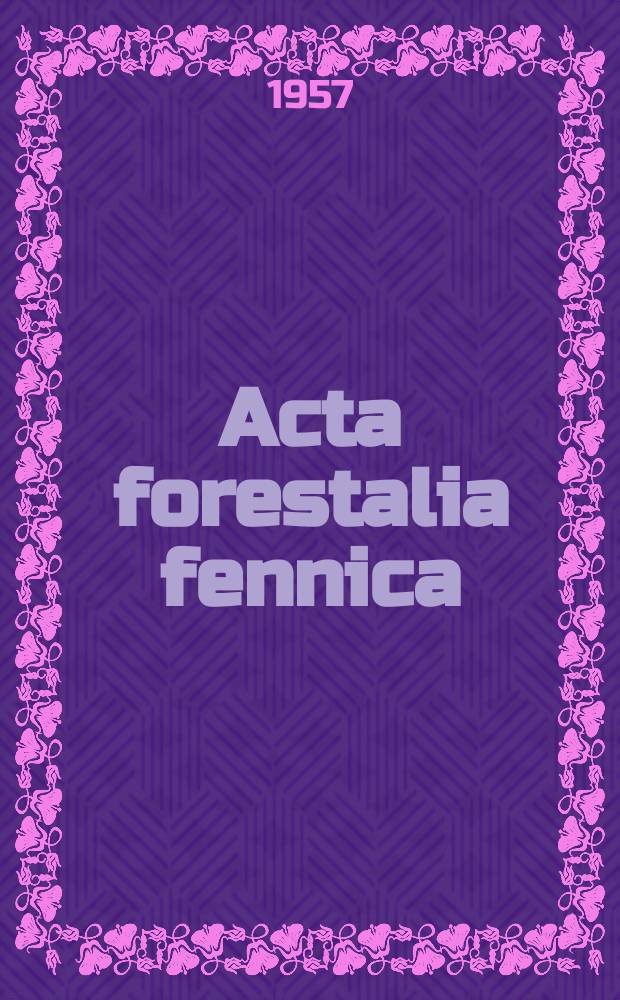 Acta forestalia fennica : Arbeiten den Forstwissenschaftlichen Gesellschaft in Finnland. 65, 7 : Metsän kasvattamiseksi ojitettujen soiden aluskasvillisuuden rakenteesta ja kehityksestä Suomen eteläpuoliskossa