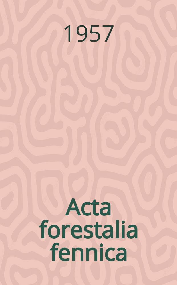 Acta forestalia fennica : Arbeiten den Forstwissenschaftlichen Gesellschaft in Finnland. 66, 3 : Käenkaali-mustikkatyypin kuusikoiden kehityksestä Suomen lounaisosassa