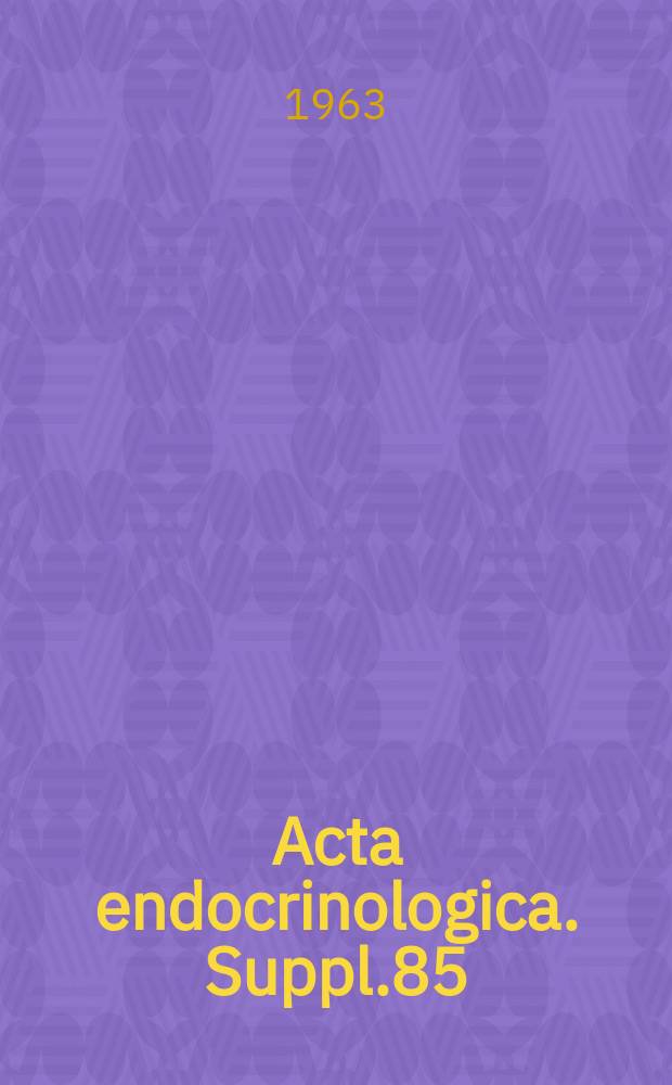 Acta endocrinologica. Suppl.85 : Quantitative morphological studies upon the influence of the endocrine system on the growth of hair by white mice