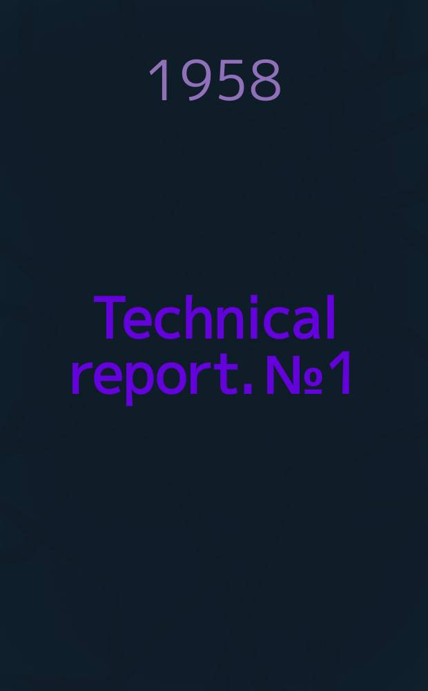 Technical report. №1 : Summary of Proceedings at International Symposium on Electricity in the Tropics