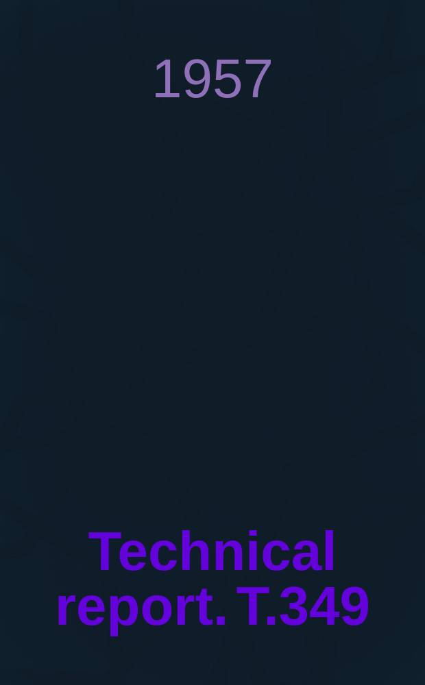 Technical report. T.349 : The emission of ionising radiation during a spark discharge