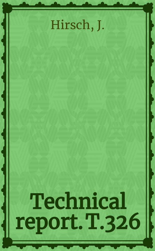 Technical report. T.326 : The electrical properties of tungsten trioxide