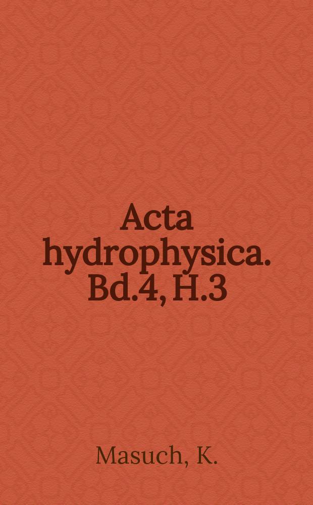 Acta hydrophysica. Bd.4, H.3 : Häufigkeit und Verteilung Bodengefährdender sommerlicher Niederschläge im Bereiche der DDR