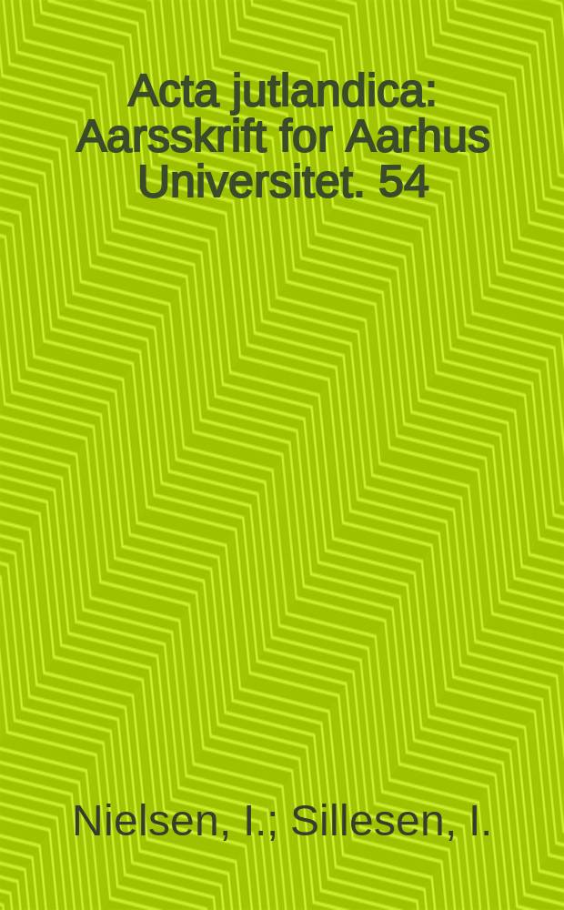 Acta jutlandica : Aarsskrift for Aarhus Universitet. 54 : Turner's syndrome in 115 Danish girls ...