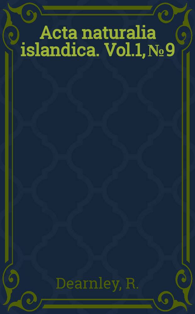 Acta naturalia islandica. Vol.1, №9 : A contribution to the geology of Lodmundarfjördur