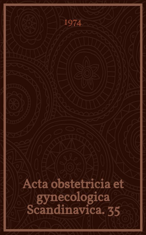 Acta obstetricia et gynecologica Scandinavica. 35 : Intra-uterine asphyxia