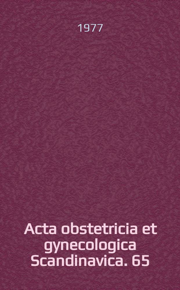 Acta obstetricia et gynecologica Scandinavica. 65 : Current problems and management of the climacteric