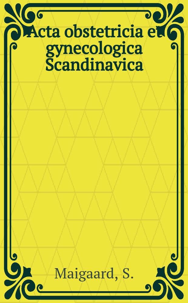 Acta obstetricia et gynecologica Scandinavica : Contraction and relaxation of human uterine ...
