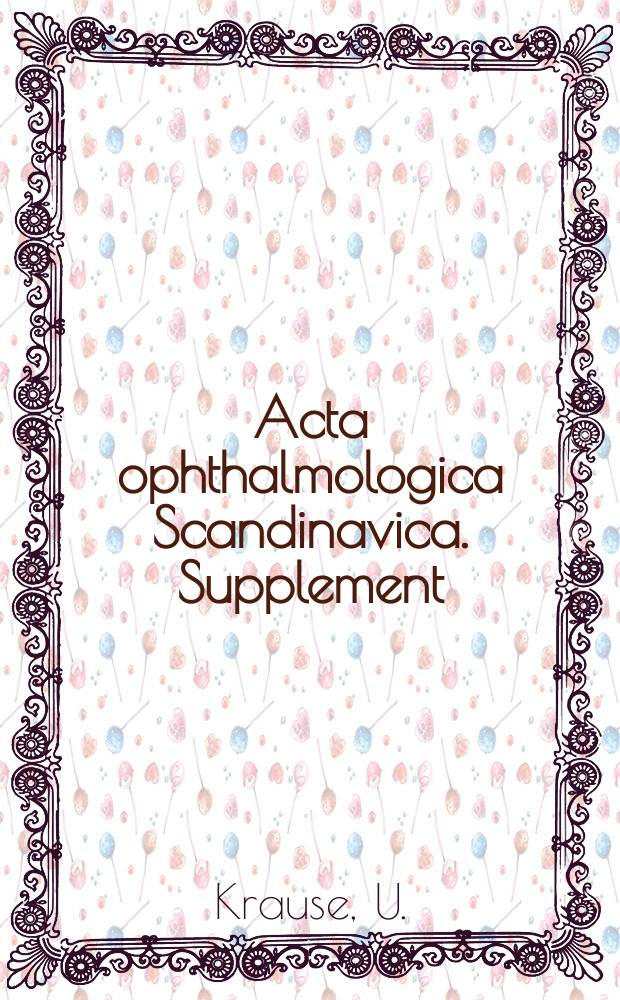 Acta ophthalmologica Scandinavica. Supplement : The ophthalmological j. of the Nordic countries. 53 : A paper electrophoretic study on human tear proteins