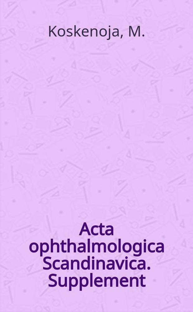 Acta ophthalmologica Scandinavica. Supplement : The ophthalmological j. of the Nordic countries. 68 : Alloxan diabetes in the pregnant mouse