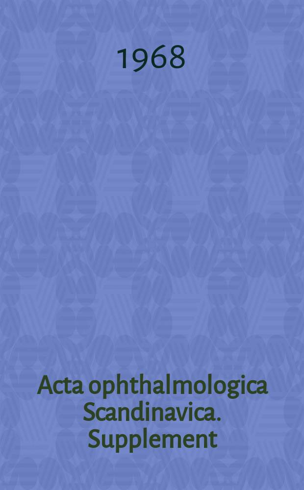 Acta ophthalmologica Scandinavica. Supplement : The ophthalmological j. of the Nordic countries. 97 : The thyroid gland and intraocular pressure