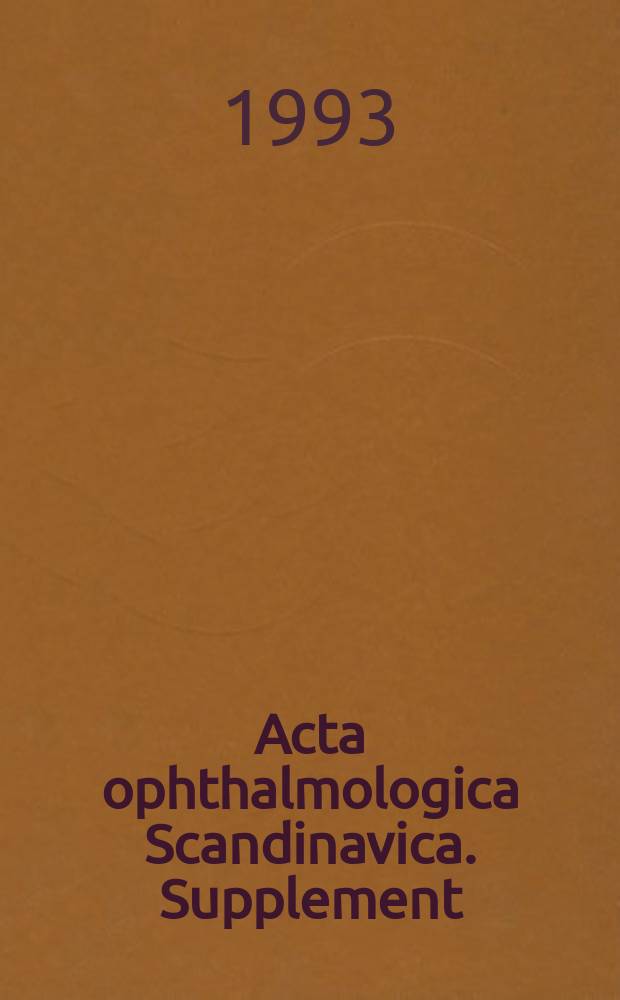 Acta ophthalmologica Scandinavica. Supplement : The ophthalmological j. of the Nordic countries : Retinopathy of prematurity