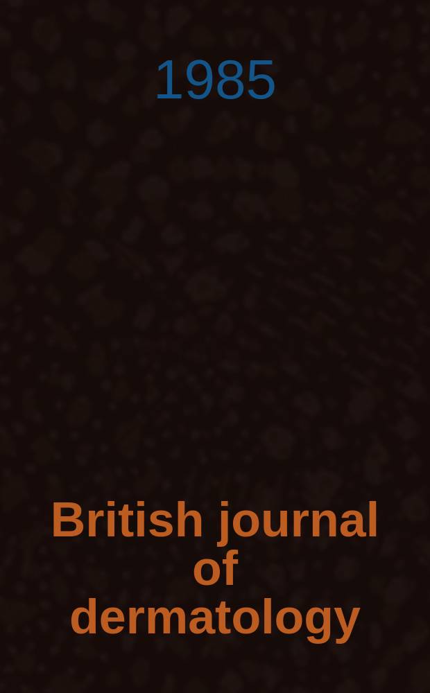 British journal of dermatology : Offic. organ of the British assoc. of dermatology. 28 : CIRD Symposium: Advances in skin pharmacology V