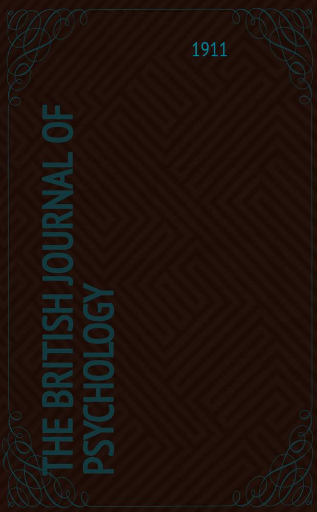 The British journal of psychology : Monograph supplements