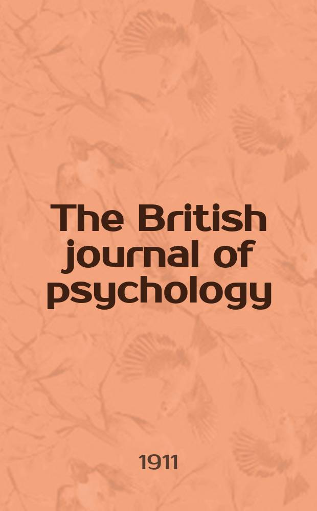 The British journal of psychology : Monograph supplements. 1 : On the after-effect of seen movement