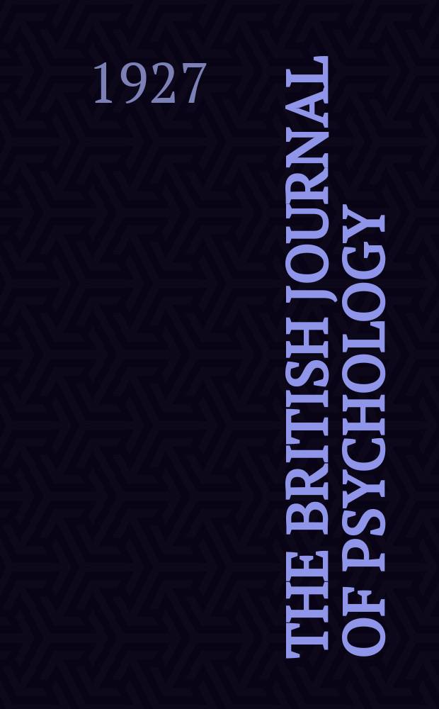 The British journal of psychology : Monograph supplements. 12 : An experimental study of the mental processes involved in judgment