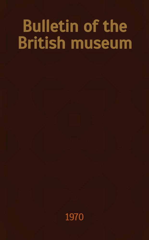 Bulletin of the British museum (Natural history). Vol.4, №1 : John Cranch, zoologiste de l'exp&eacute;dition du Congo (1816)