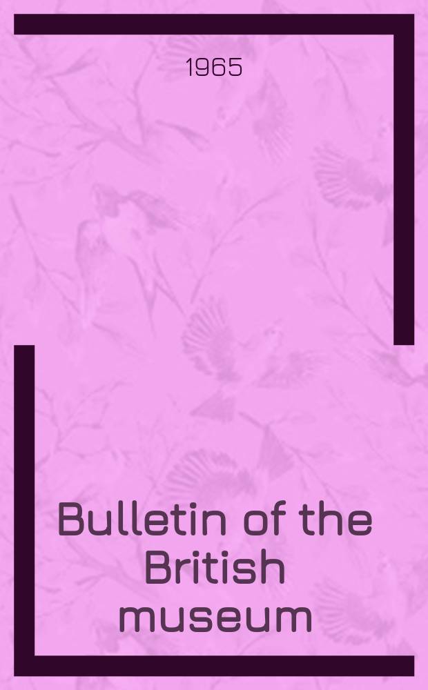 Bulletin of the British museum (Natural history). 1 : Marine molluscs in the cuming collection, British museum (Natural history) described by William Harper Pease