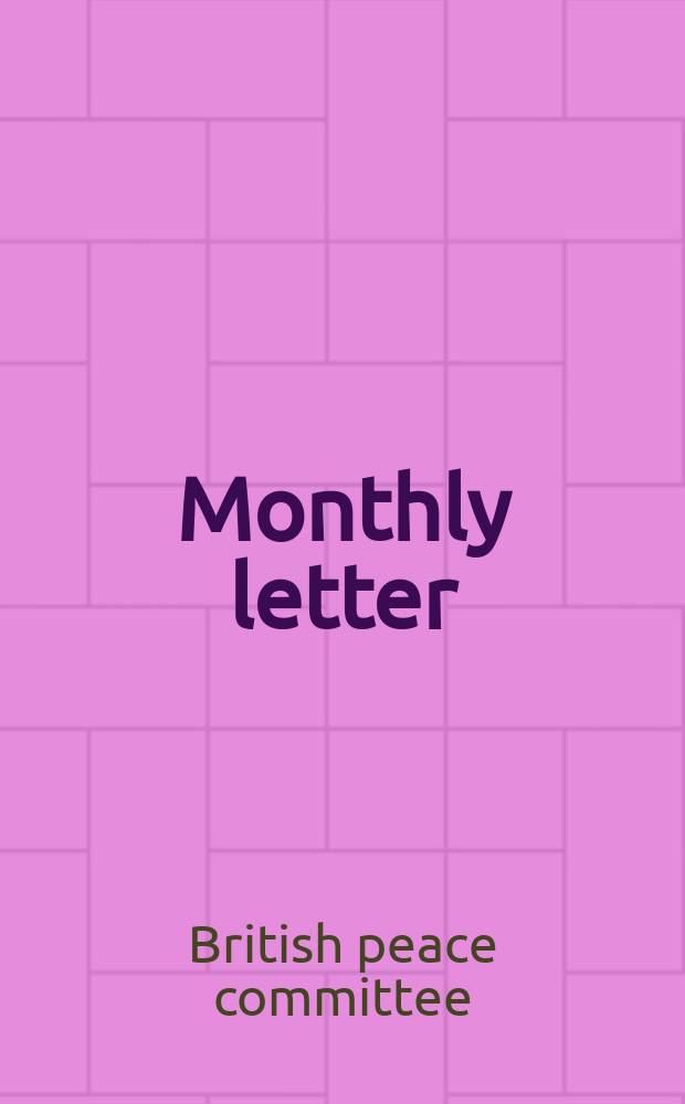Monthly letter