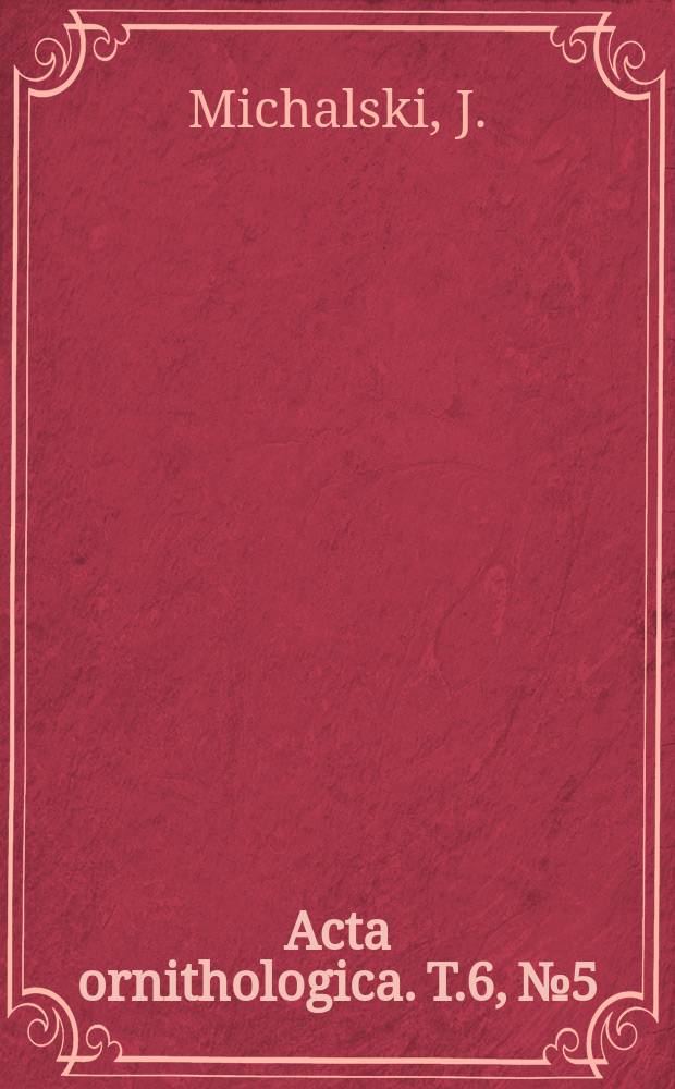 Acta ornithologica. T.6, №5 : Nowe stanowiska remiza, Remiz pendulinus (L.) braęczki Locustella luscinioides (Savi) i podróżniczka, Luscinia svecica (L.) na niektórych obszarach Wielkiej Warszawy