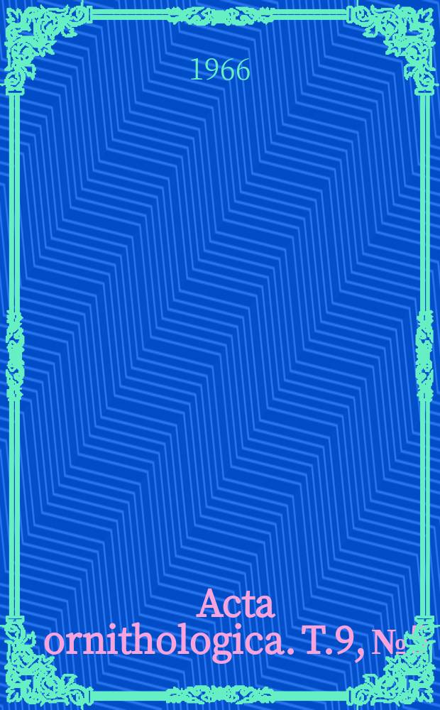 Acta ornithologica. T.9, №5 : Rozmieszczenie kolonii gawrona, Corvus frugilegus L., w Polsce