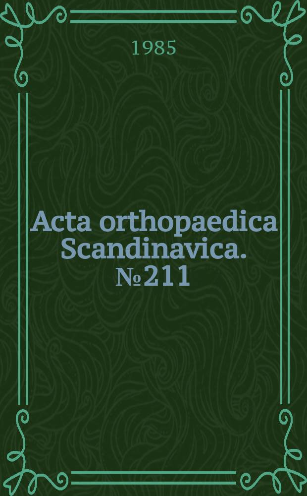 Acta orthopaedica Scandinavica. №211 : Stability of the ankle joint