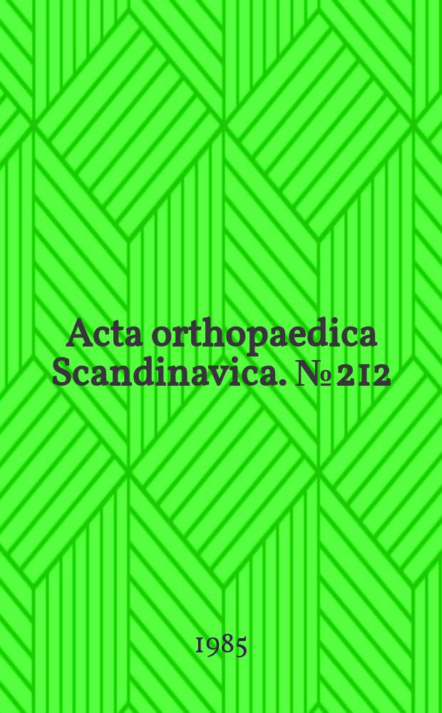 Acta orthopaedica Scandinavica. №212 : Stereo radiography of lumbar spine motion