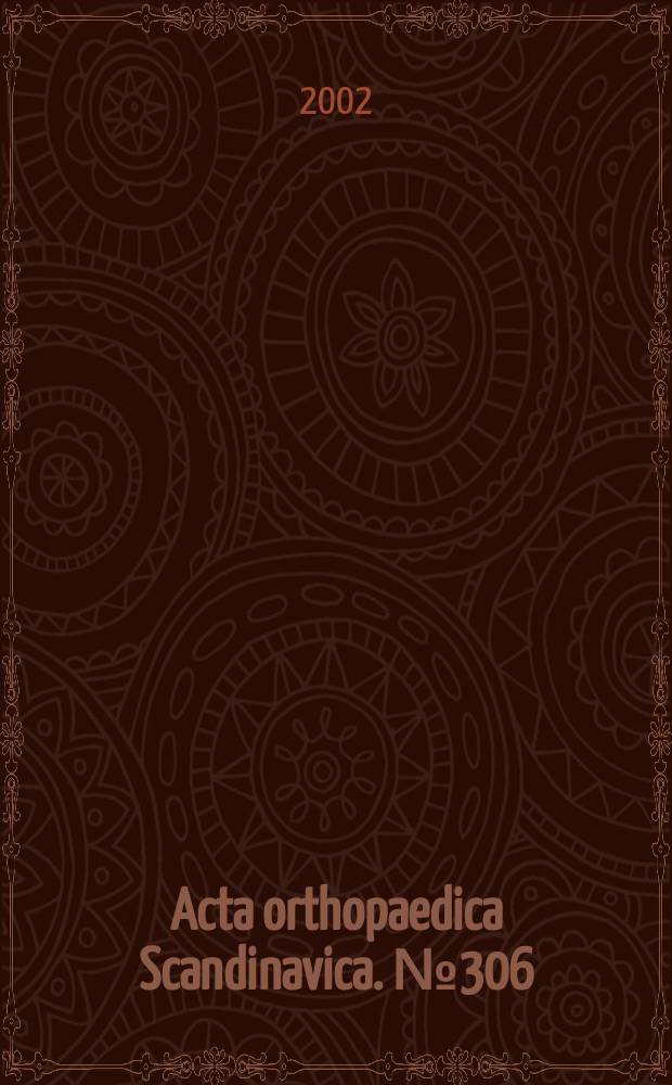 Acta orthopaedica Scandinavica. №306 : Hip revisions with impacted...