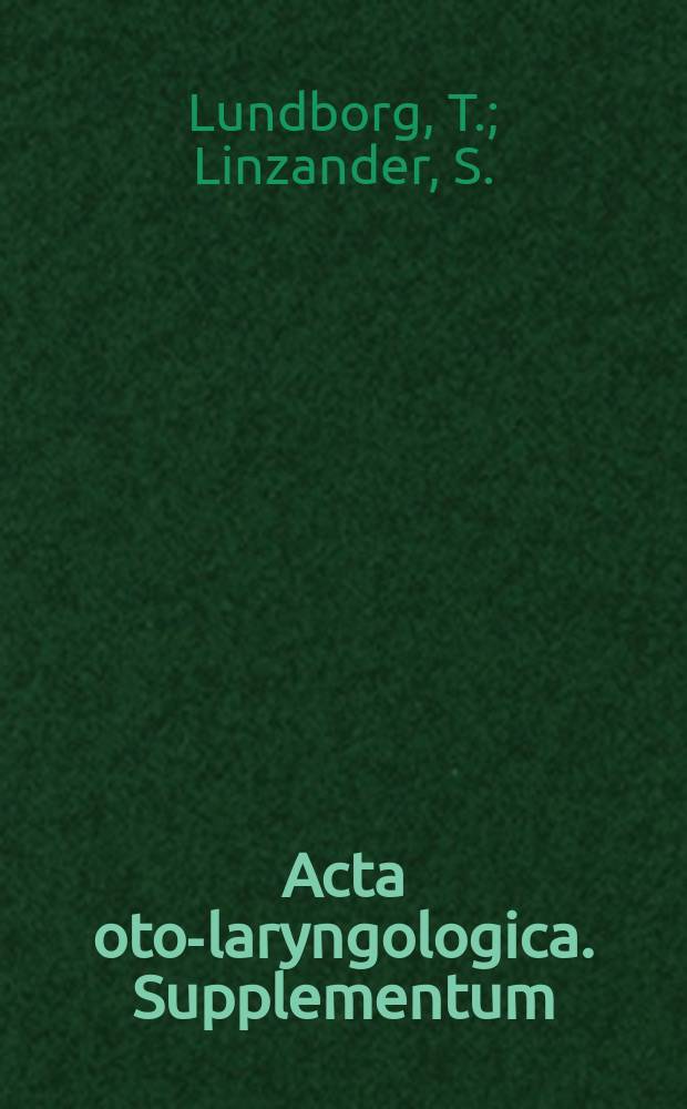Acta oto-laryngologica. Supplementum : The otomicroscopic observation...
