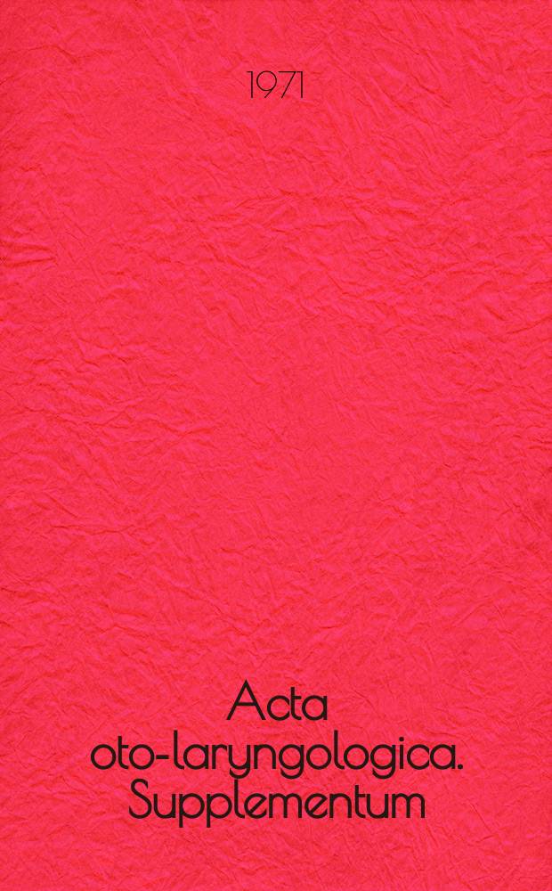Acta oto-laryngologica. Supplementum : Cold air temperature
