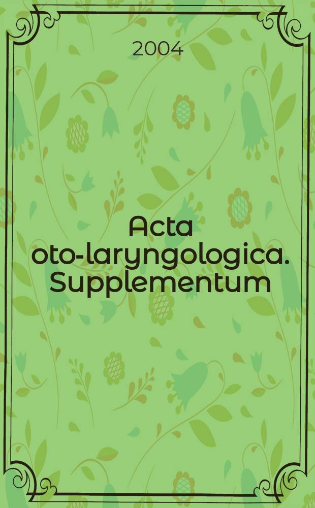 Acta oto-laryngologica. Supplementum : Symposium on the relations between IgA nephropathy and tonsils...