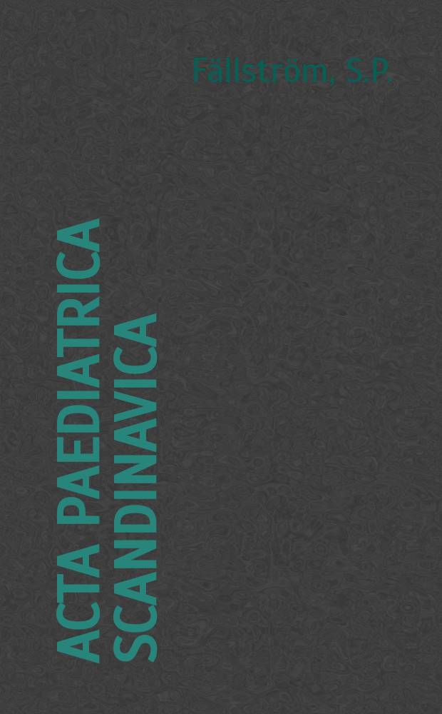 Acta paediatrica scandinavica : On the endogenous formation of carbon monoxide in fulltern newborn infants