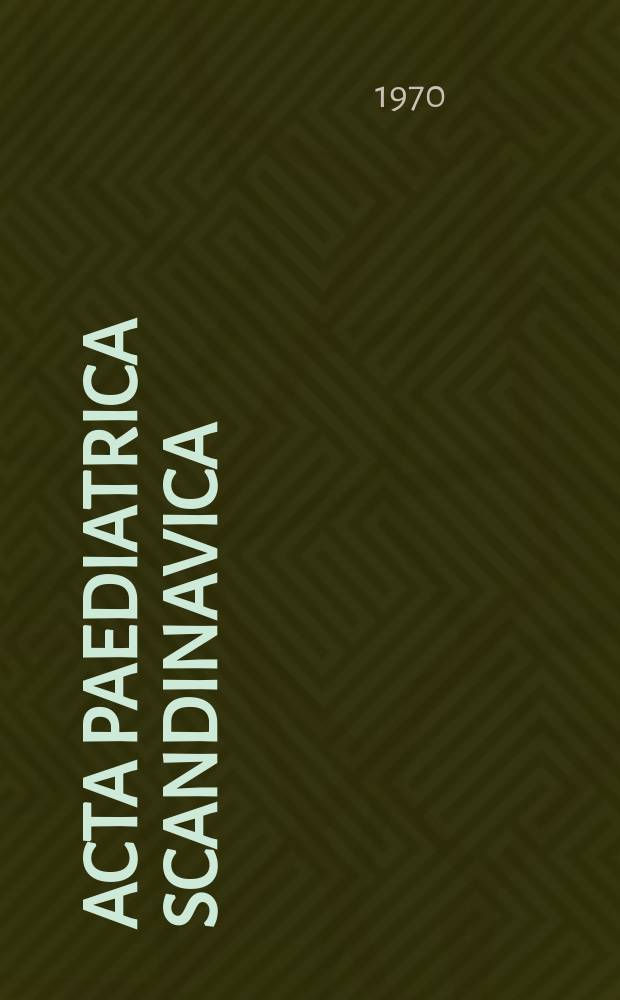 Acta paediatrica scandinavica : Bartter's syndrome