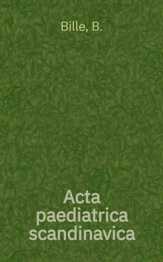 Acta paediatrica scandinavica : Migraine in school children