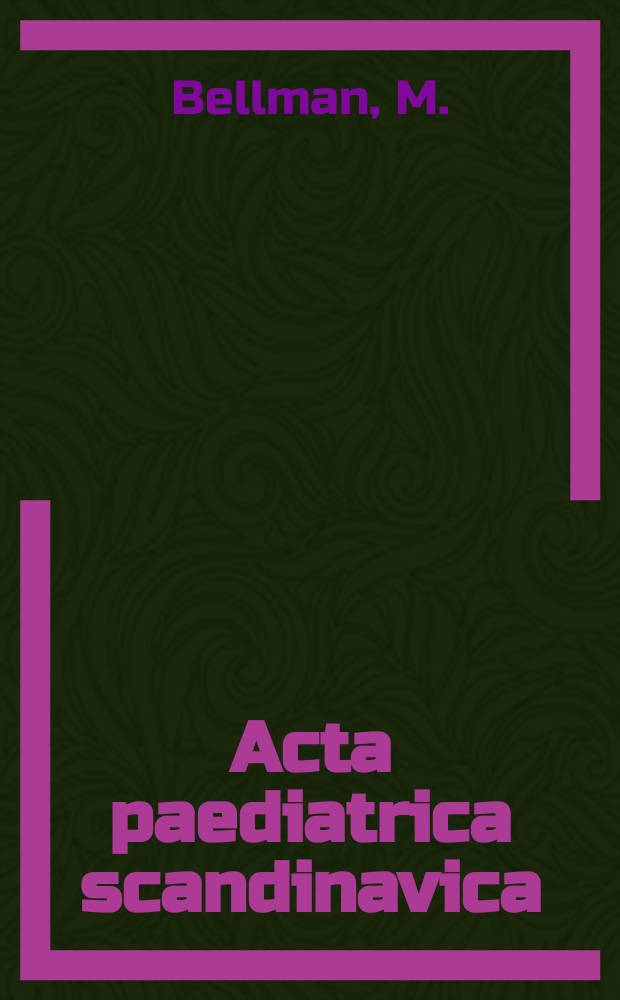 Acta paediatrica scandinavica : Studies on encopresis