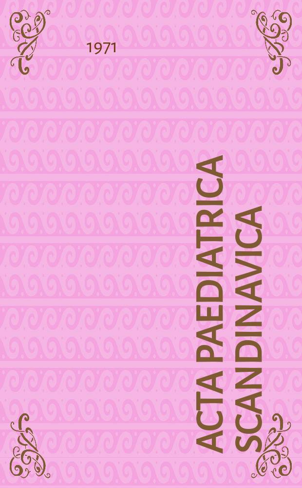 Acta paediatrica scandinavica : Pediatric work physiology