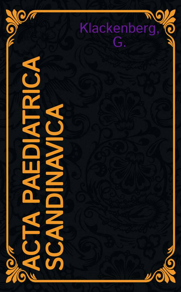 Acta paediatrica scandinavica : A prospective longitudinal study