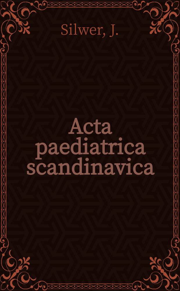 Acta paediatrica scandinavica : Von Willebrand's disease in Sweden