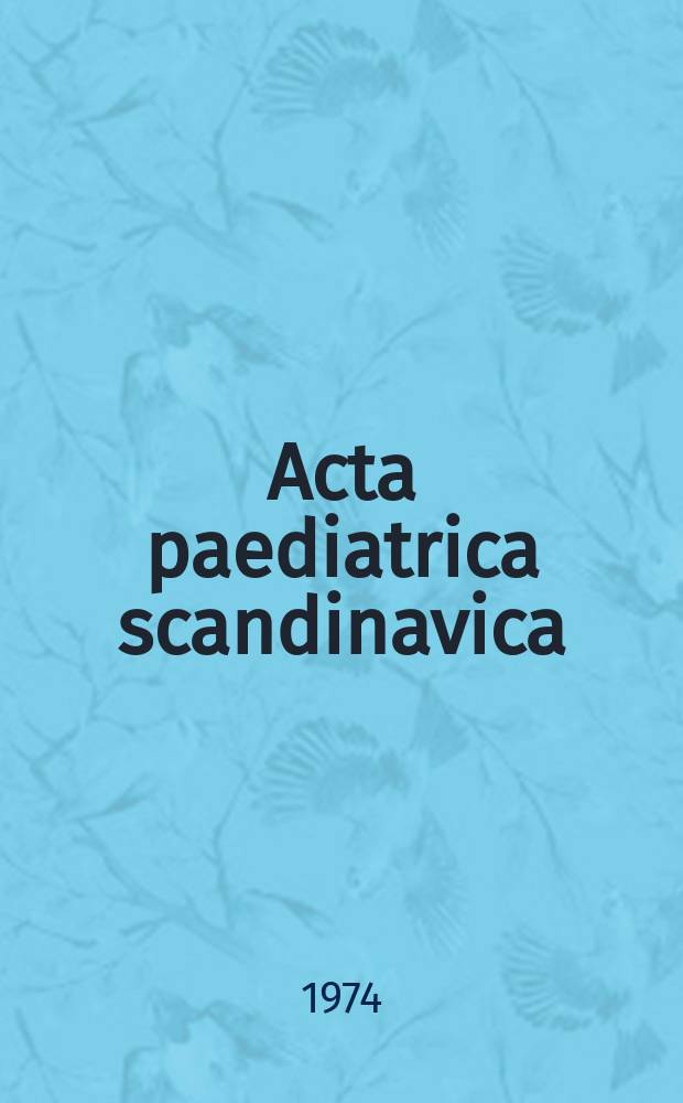 Acta paediatrica scandinavica : Epidemiology of symptomatic urinary tract infection in childhood