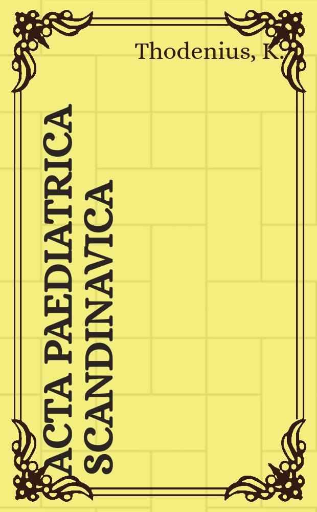 Acta paediatrica scandinavica : Renal control of sodium homeostasis in infancy
