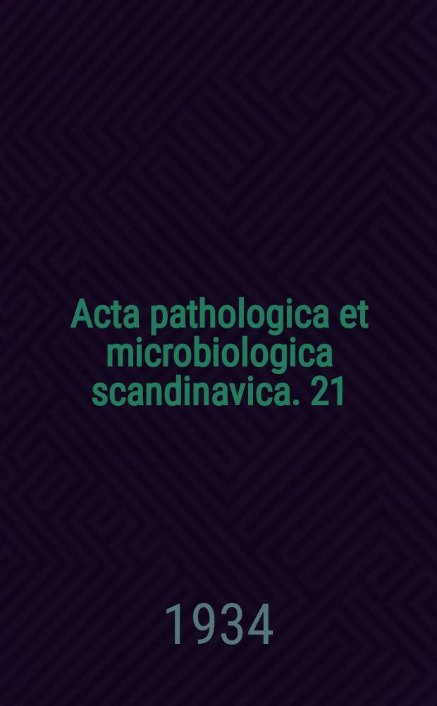 Acta pathologica et microbiologica scandinavica. 21 : Brucella infection in swine