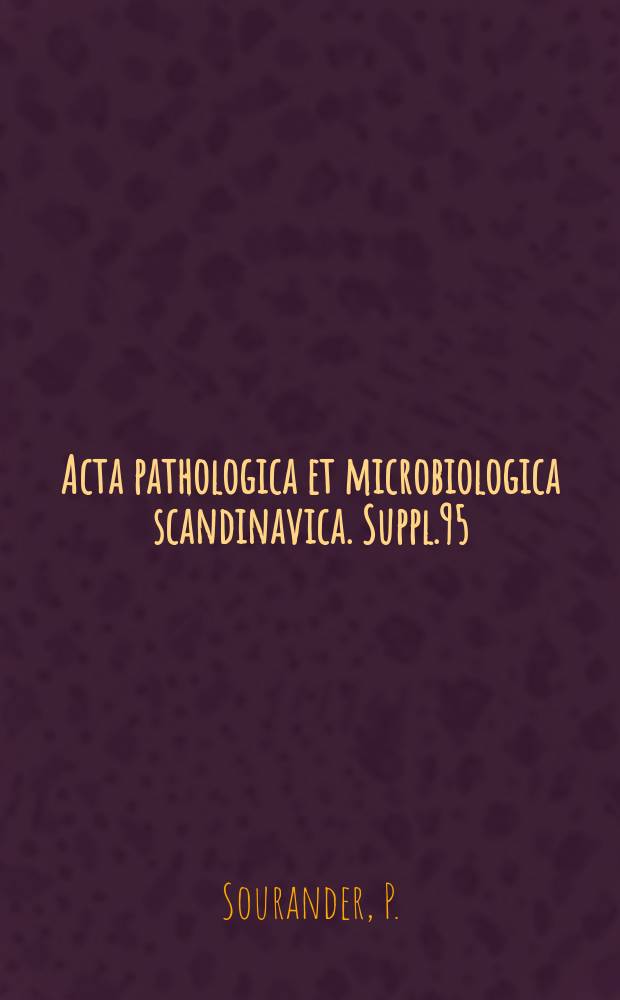 Acta pathologica et microbiologica scandinavica. Suppl.95 : Effect of rabies virus on mass and nucleic acids of embryonic nerve cells