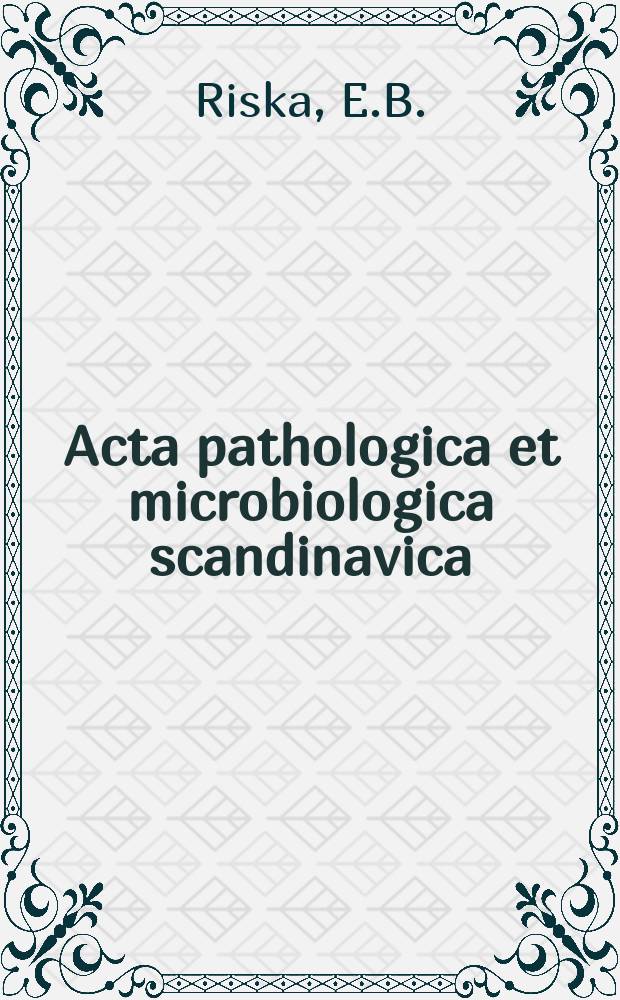 Acta pathologica et microbiologica scandinavica : On the "solvent effect" in experimental chemical skin carcinogenesis
