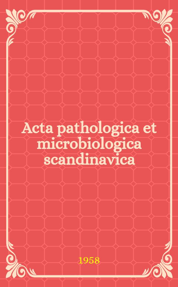 Acta pathologica et microbiologica scandinavica : The morphology of the human sperm