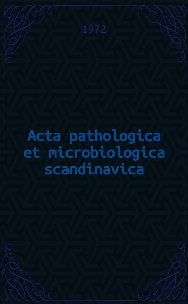 Acta pathologica et microbiologica scandinavica : On medullary carcinoma of the thyroid