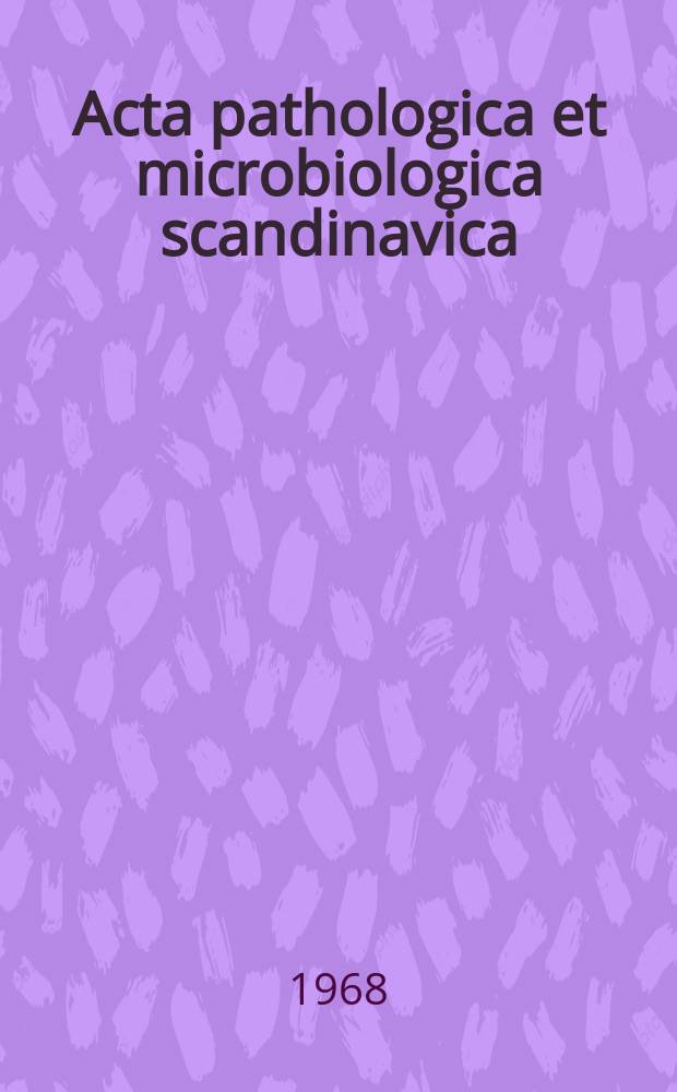 Acta pathologica et microbiologica scandinavica : Characterization of glycosidases by immunoelectrophoresis