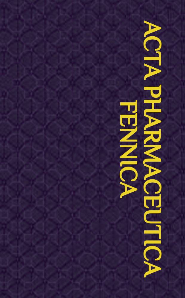 Acta pharmaceutica Fennica : Julk. Suomen farmaseuttinen yhdistys. Vol.101, №1