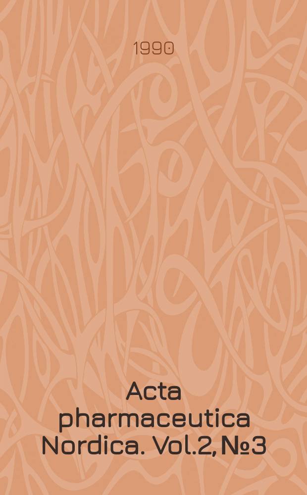 Acta pharmaceutica Nordica. Vol.2, №3 : Racemates & enantiomers in drugresearch & development